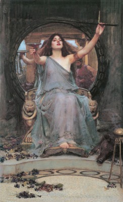 via-appia: Circe Offering the Cup to Odysseus, 1891  John William