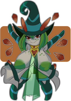 penlink:  Celia gem witch. By the way, everything drawn for  inktoeber