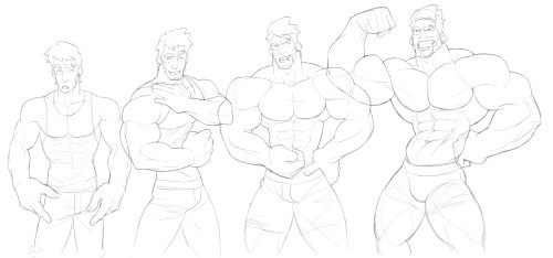 silverjow:  Commission - Muscle Growth Sequence  