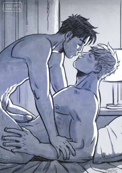 cris-art:    A Skecth “kiss”, Billy and Teddy.  I hope you