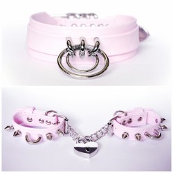 pinkmilksweden:  Custom made, Amelie choker in pink and the Gina