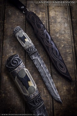 art-of-swords:  Handmade KnivesMaker: André AnderssonThe Knives: