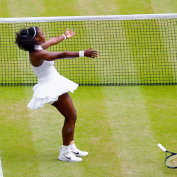 oliviergiroudd:  Serena Williams of The United States celebrates