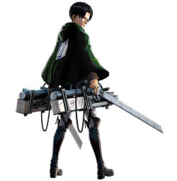 The standard and DLC costumes for Levi in the KOEI TECMO Shingeki