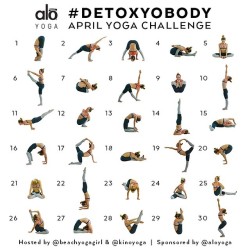 kinoyoga:  Announcing the April Yoga Challenge: #DetoxYoBody