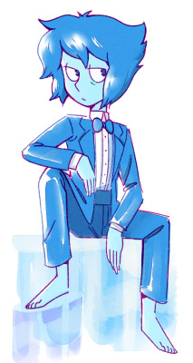 dlartistanon: Happy Birthday DL!!Here is a tired Lapis in a suit