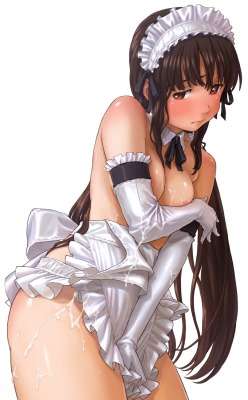 dekoi2501post:  naruko hanaharu areola breast hold cum maid naked