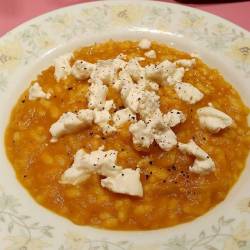 Pumkin and Goat’s Cheese Risotto. #nofilter #nofilterneeded