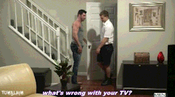 tumblhim:  cable guy tricked into feeding his cock