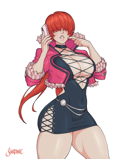 shardanic:    The new Shermie redesign for KOF XV!Might not be