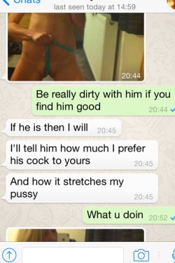 ukcuck:  Girlfriend sending me pics and messages about meeting