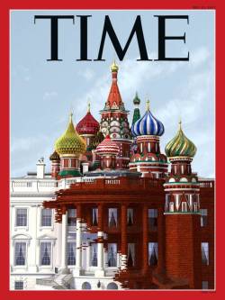 coverjunkie: Tomorrows Time cover #Russia #Trump Artwork by Brobel