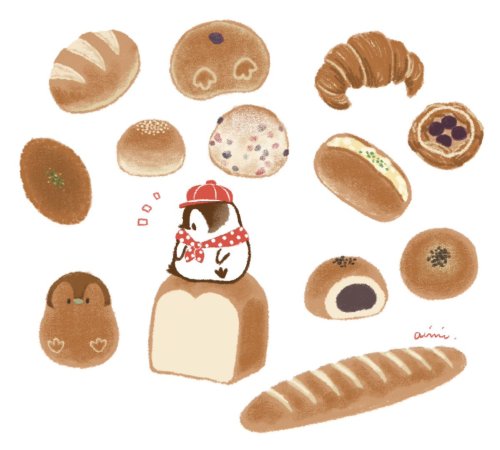 mocopengillust: Hungry Bakery. ぱーーん おなかすいたね posted