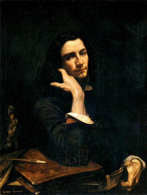 spirit-of-art:  Gustave Courbet, Self-portrait (Man with Leather