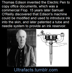ultrafacts:    The predecessor to the tattoo machine was the