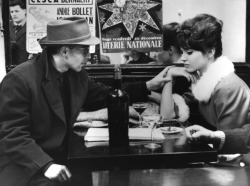 modbrother:Jean-Luc Godard and Anna Karina during filming Une