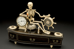 hyperallergic:  (via Time for Death: Skeleton Alarm Clock Goes