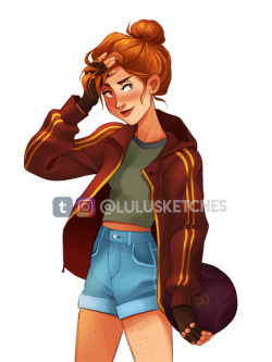 lulusketches:ginny weasley! happy birthday harry ⚡️