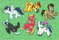 theponyartcollection:  MLP Cup Art - Stallions by sophiecabra