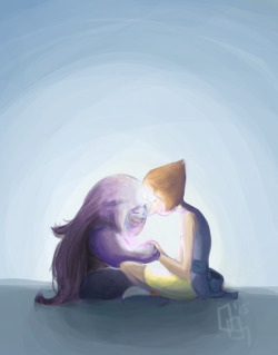 queerstalgems:  a repaint of shhh they’re glowing for pearlmethursday