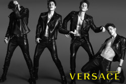 armybootboy:  grabyourankles:  Nolan Funk wears Versace leather