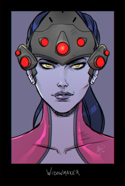 ammosart: Widowmaker.    Overwatch portrait series in progress