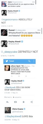 marvelyay:  i love hayley atwell 