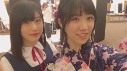 hkt48g: Shimono Yuki (Team KIV), Oda Ayaka (Kenkyuusei)