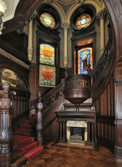 spgent:  the grand staircase at the Bishop’s Palace in Galveston,