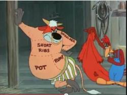Skinned Bull from MGM cartoon “The Hick Chick”