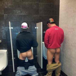 Why don’t I ever see guys pissing with their pants down