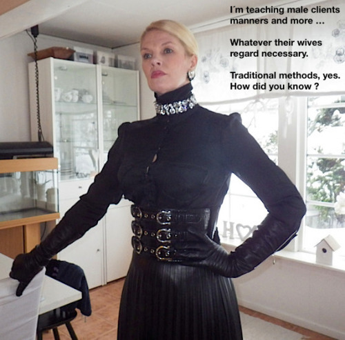 captioned-femdom-situations:  introducing herself 