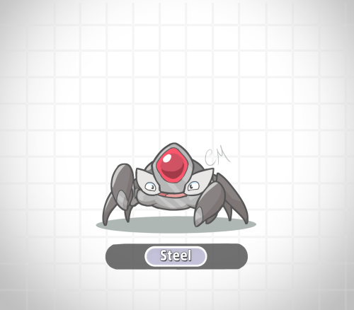 random-typepokemondex:#098The Gem Crab Pokemon“When it molts,