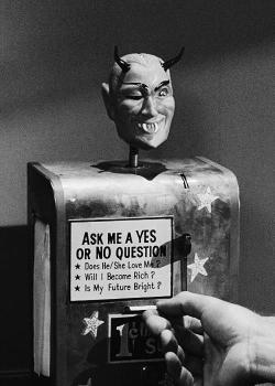 slobbering:The fortune teller from The Twilight Zone episode,