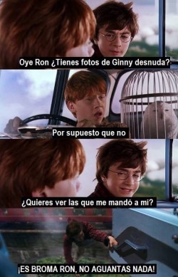 memator:  Y así fue cómo Ron se enfadó con Harry http://ift.tt/1Pw6fEj