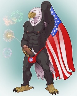 rosebera: Happy Independence Day everyone!  Art by: BadCoyote
