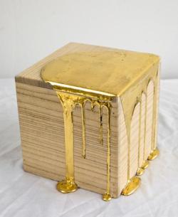 euliss:  Nancy Lorenz Gold Pour Box, 2012 wood, gesso, gold leaf