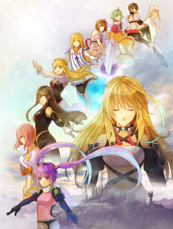 gamechimaera:  The female protagonists of the Tales series art