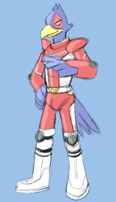 Falco speed sketch with a splash of color! His SF: Assault design