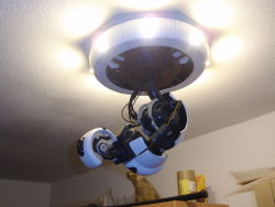 otlgaming:  3D GlaDOS ROBOTIC CEILING LAMP Created by dragonator