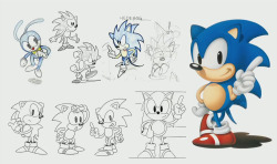 ask-theblueblur:   Sonic the Hedgehog Concept Artwork shown during the June, 25th Joypolis Event in Japan. (x)   I needed some sonic on my blog