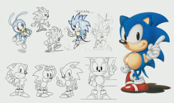 ask-theblueblur: Sonic the Hedgehog Concept Artwork shown during