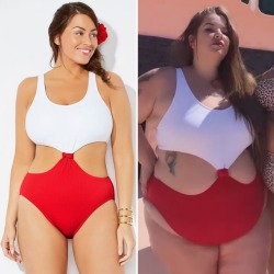 thuridbbw:  A “plus size model” vs. a real plus size girl.