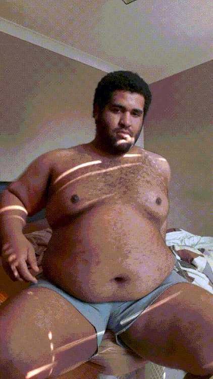 blackonyxstone:  Horny fatty