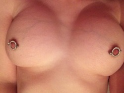 beyourselfnoonedoesitbetter:  Love my new nipple bling. The mismatched