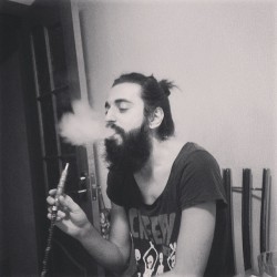 #smoke #hookah #beard #russian #spring #korolev #men #iphone