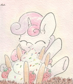 slightlyshade:  Here’s a tasty dessert favourite!  ^w^!