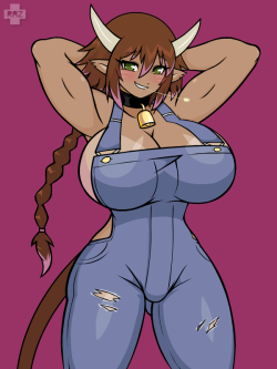 raz-plus: Commission for @salvidin , Jennifer the Minotaur.