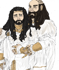 ladynorthstar:  Dwalin and Thorin getting married as I love sappy
