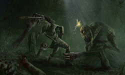 triforceof-power:  Link vs Dead Hand by ~KlausBoss 